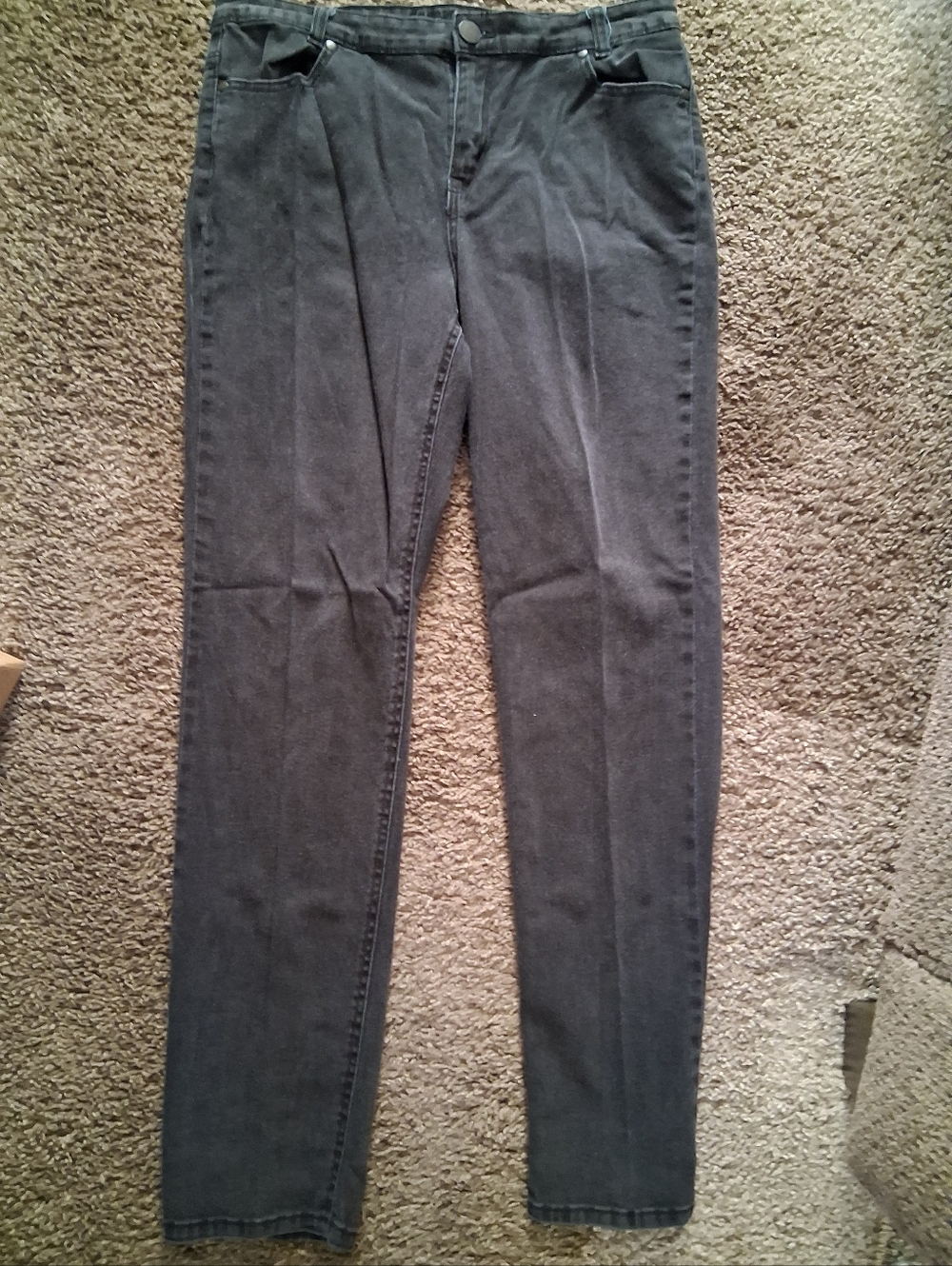 Charter Club Dark Gray Straight-Leg Jeans